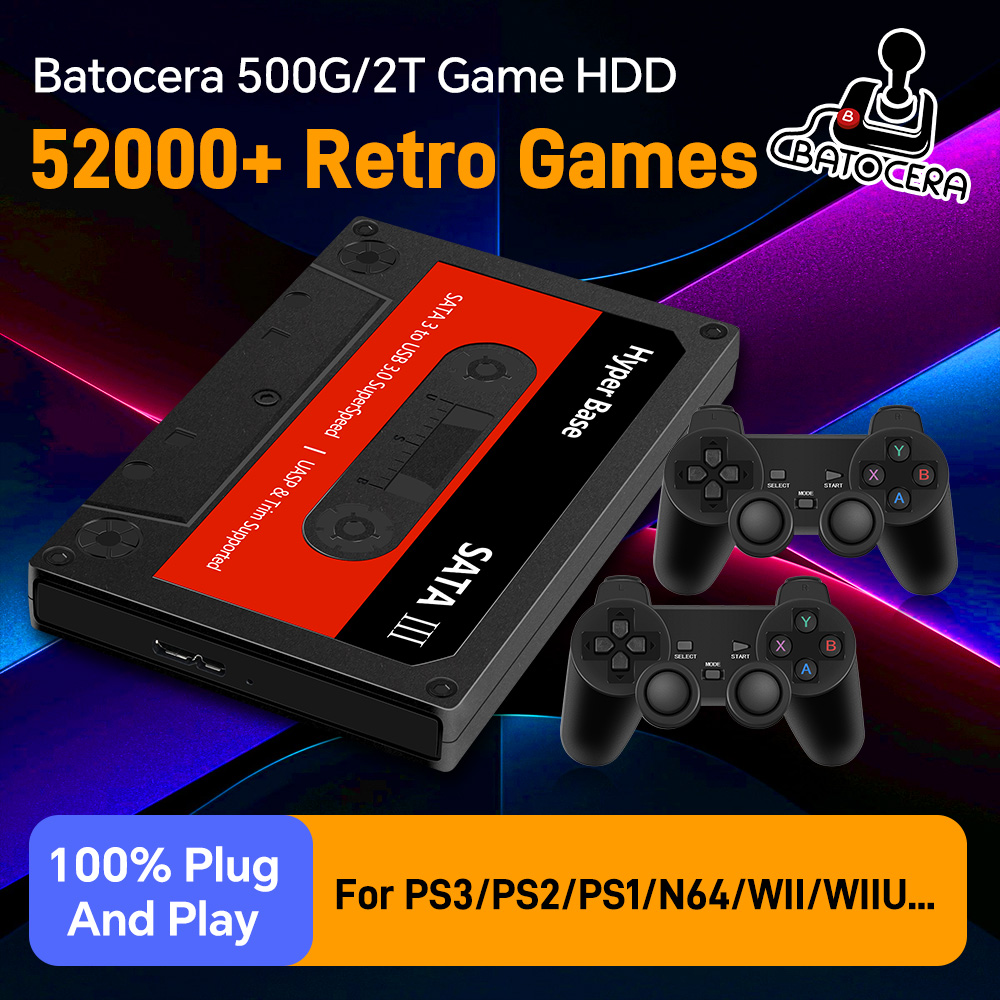 Retro Gaming Hard Drive - ฮาร์ดไดรฟ์เกมเรโทร Batocera 500G พร้อมเกมกว่า 48,000 เกม