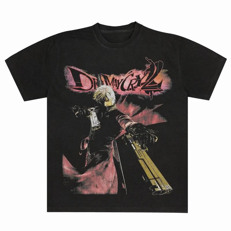 Retro Gaming Gif - เสื้อยืดเดวิลเมย์คราย 2 ดันเต้ เสื้อยืดธีมเกม ของขวัญ เสื้อยืดลายเรโทร