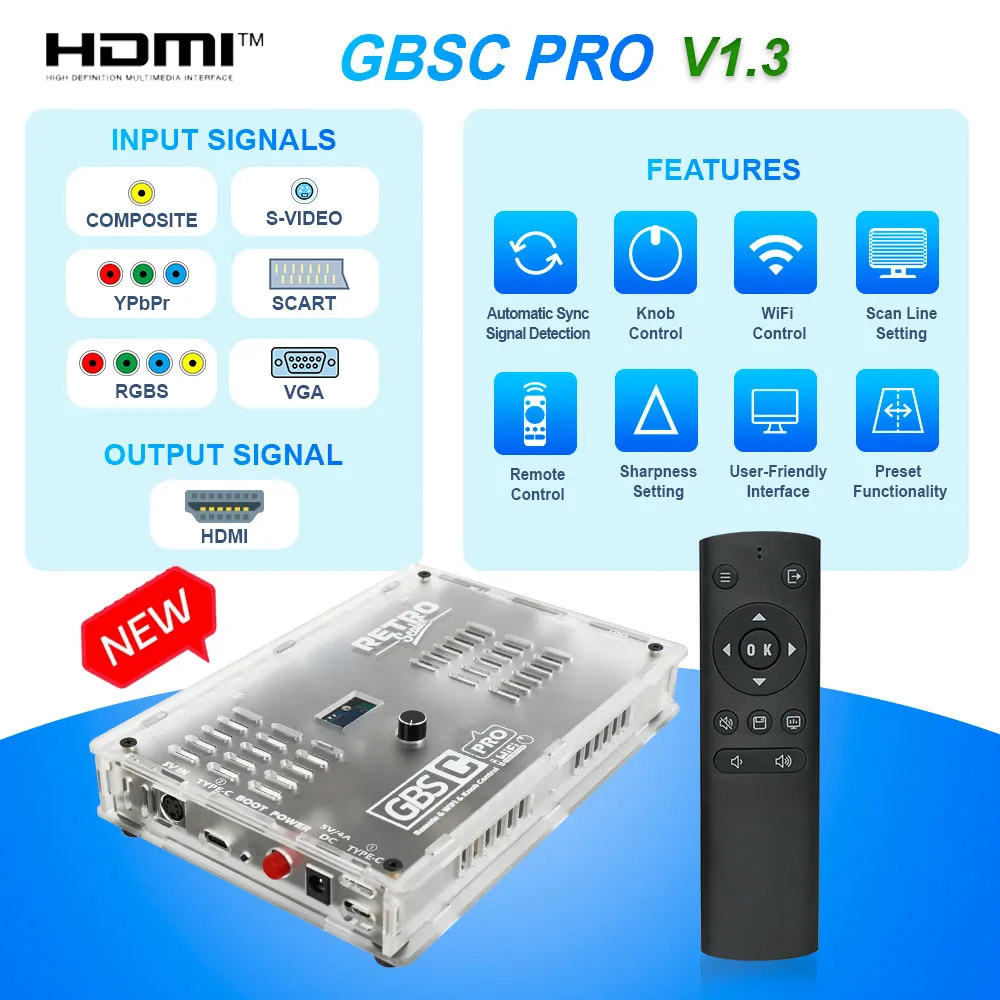 Retro Gaming Hard Drive - RetroScaler GBS Control Pro GBSC ตัวแปลงวิดีโอ