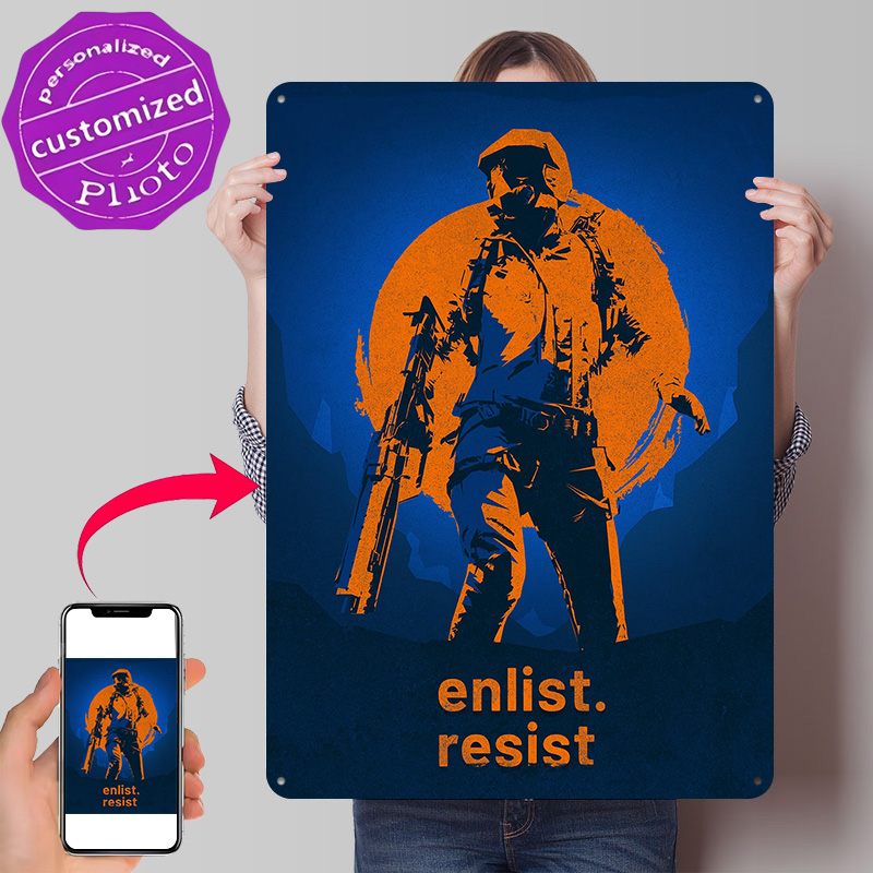 Retro Gaming Gifts For Men - ป้ายโลหะพิมพ์ลาย 3 มิติ แบบเรโทร Arc Raiders