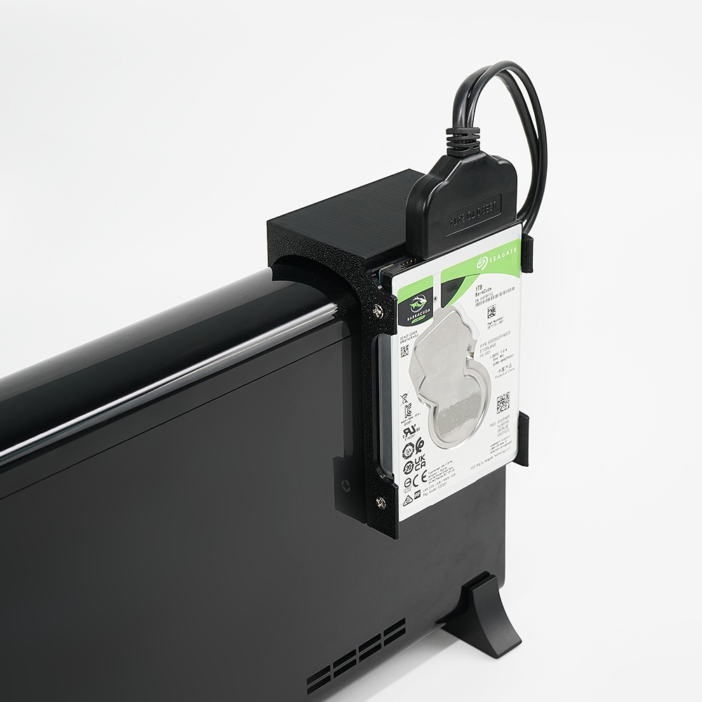 Retro Gaming Hard Drive - สีดํา 3D พิมพ์ฮาร์ดดิสก์ไดรฟ์ติดผนังออกแบบสําหรับคอนโซลเกม Retro Wii U
