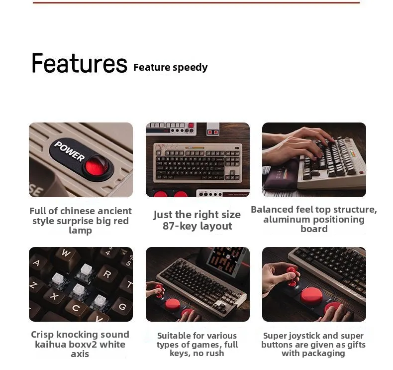 คีย์บอร์ดเกมมิ่งแบบกลไก Retro8 - Retro Gaming Universe บทวิจารณ์และราคา