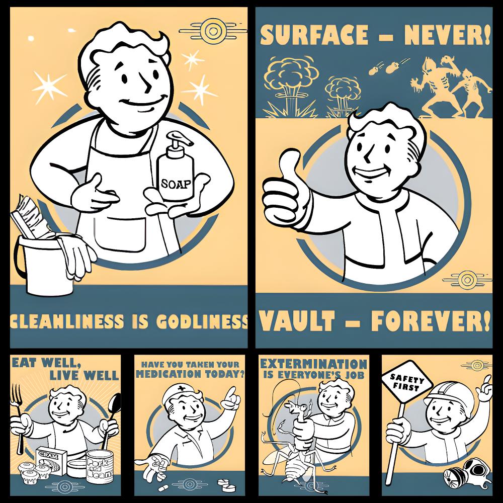 โปสเตอร์ตัวละครเกม V-Vault Boy - Retro Gaming Vault บทวิจารณ์และราคา