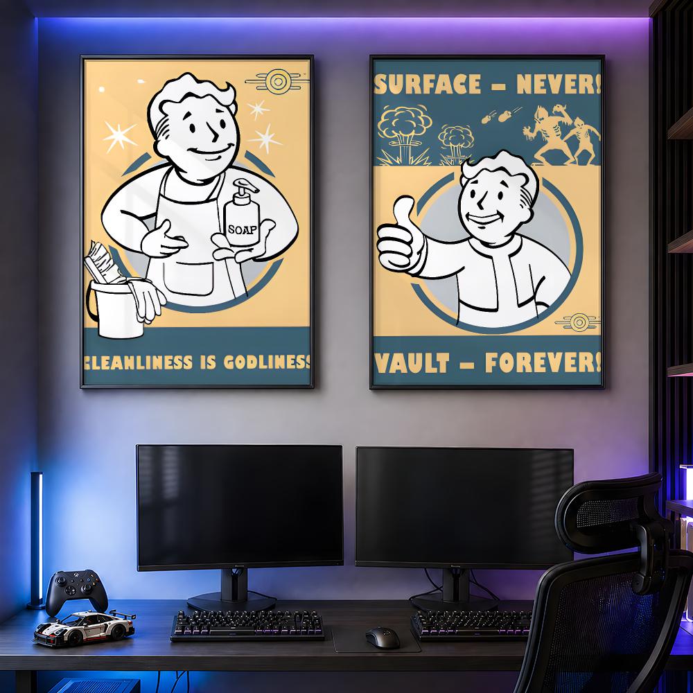 โปสเตอร์ตัวละครเกม V-Vault Boy - Retro Gaming Vault บทวิจารณ์และราคา