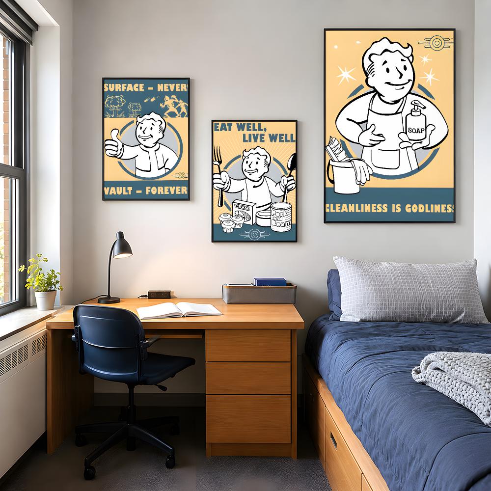 โปสเตอร์ตัวละครเกม V-Vault Boy - Retro Gaming Vault บทวิจารณ์และราคา