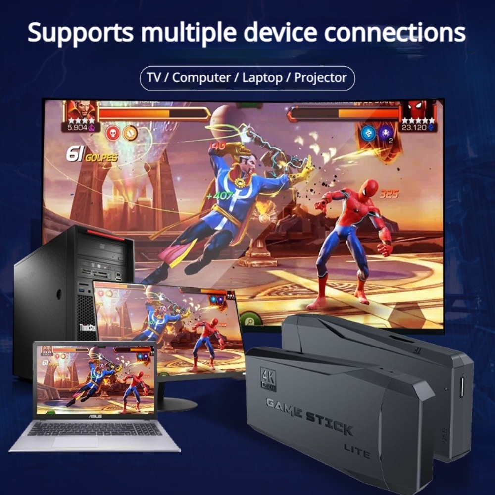 เครื่องเล่นเกมพกพา 4K Retro Ga - Retro Gaming Gif บทวิจารณ์และราคา