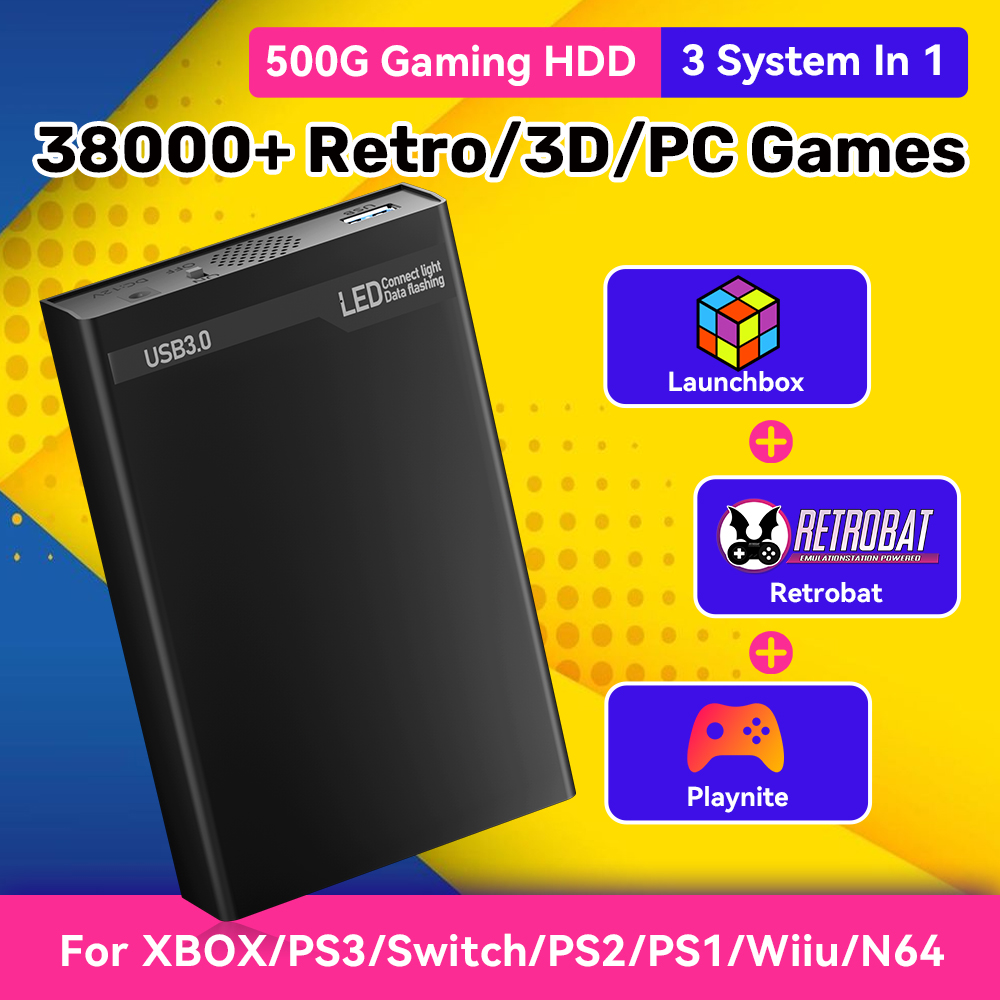 ฮาร์ดไดรฟ์เกมพกพา Mix500G สำหร - Retro Gaming Hard Drive บทวิจารณ์และราคา