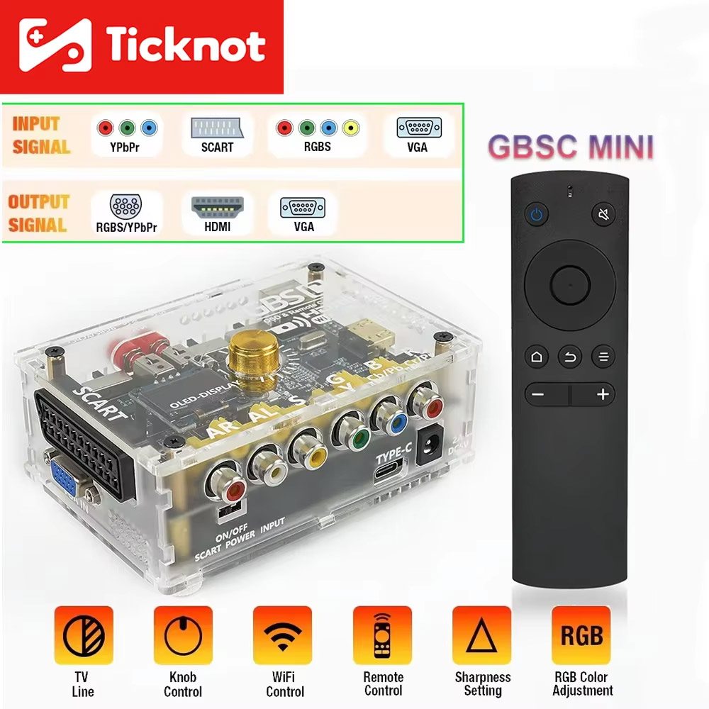 TicKnot GBS ควบคุม GBSC MINI V - Retro Gaming Hard Drive บทวิจารณ์และราคา